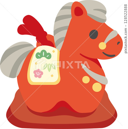 馬動物黏土鈴鐺馬馬年新年2026年新年賀卡材料十二生肖可愛日式新年裝飾插圖 馬動物黏土鈴鐺馬馬年新年2026年新年賀卡材料十二生肖可愛日式新年裝飾插圖 128522888