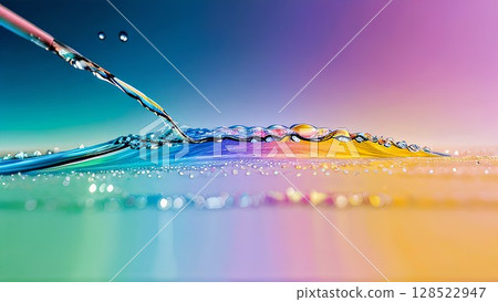 水面上漂浮的抽象波浪的圖像 128522947