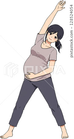 vector of pregnant woman 128524054