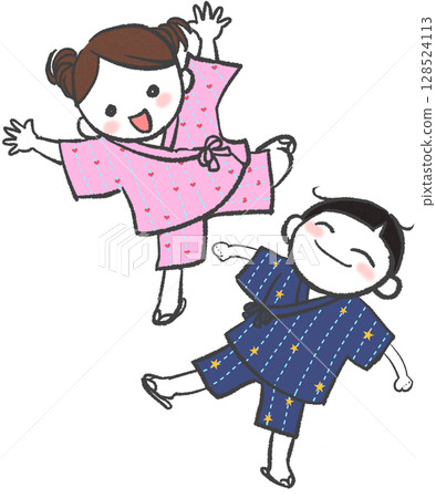 穿金盃的女孩和男孩 128524113