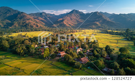 Traditional village life blended into nature Traditional village life blended into nature 128524727