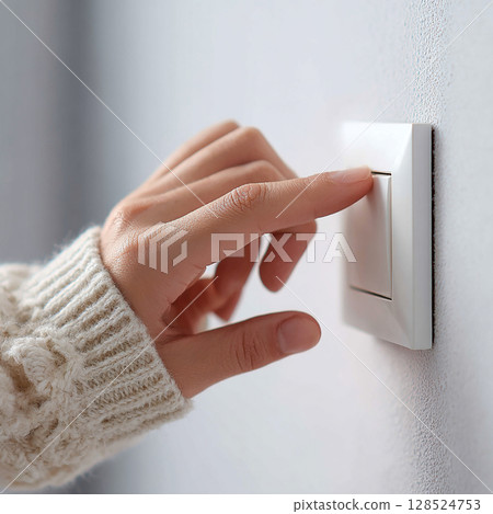 A light switch operation floating in light and shadow 128524753