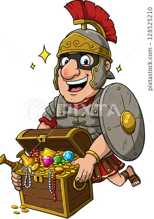 a pirate with a wooden box 128525210