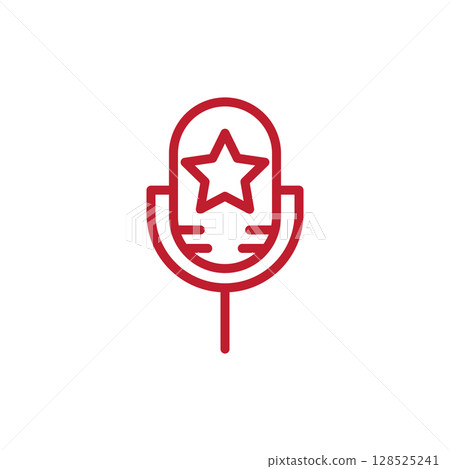 Microphone and star 128525241