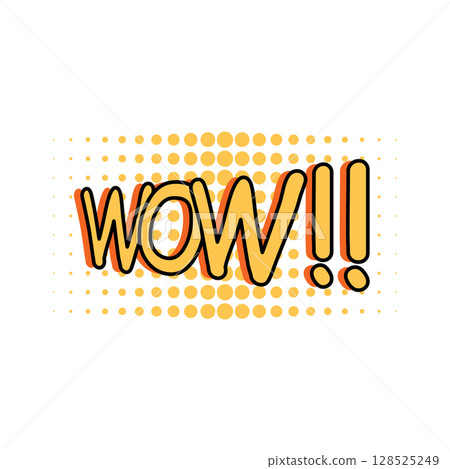 Wow letter comic book style 128525249