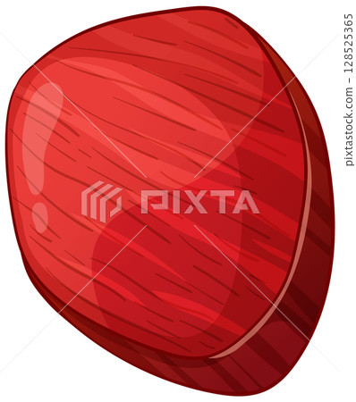 Vibrant Vector Illustration of Raw Red Meat 128525365