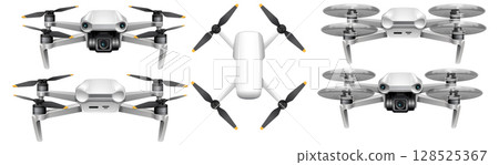 Vector Illustration of Modern Quadcopters 128525367