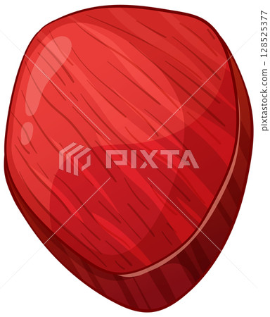 Realistic Vector Illustration of Raw Red Meat 128525377