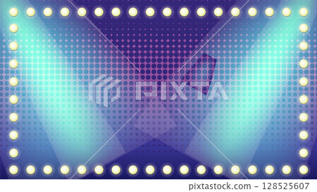Vibrant Game Show Stage with Spotlight Effect 128525607