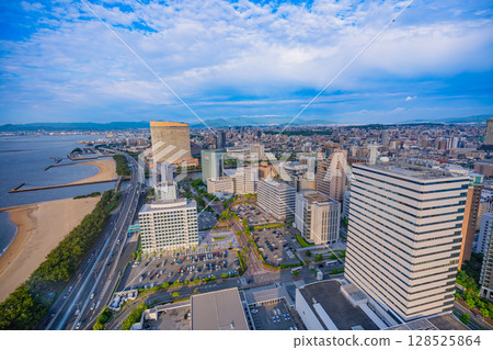 (Fukuoka Prefecture) View of Fukuoka cityscape from Fukuoka Tower (Fukuoka Prefecture) View of Fukuoka cityscape from Fukuoka Tower 128525864
