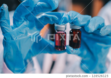 Modern Empty Science Laboratory With Microscopes, Test Tubes And Other Laboratory Equipments Modern Empty Science Laboratory With Microscopes, Test Tubes And Other Laboratory Equipments 128526123