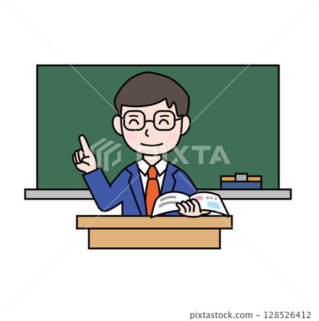 School life_Teacher teaching_Male 128526412