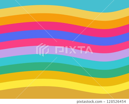 A digital illustration featuring wavy, horizontal bands of color transitioning from one color to another colors A digital illustration featuring wavy, horizontal bands of color transitioning from one color to another colors 128526454