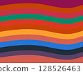 A digital illustration featuring wavy, horizontal bands of color transitioning from one color to another colors 128526463