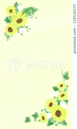Summer cute sunflower decorative frame illustration Summer cute sunflower decorative frame illustration 128526573