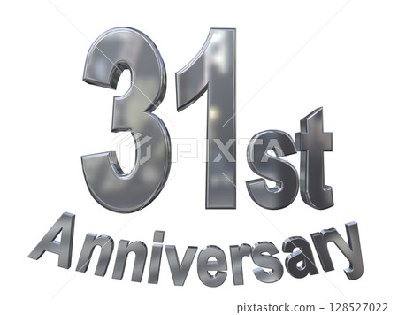 3DCG text "31st Anniversary/31st Anniversary Mark Sparkle" 128527022