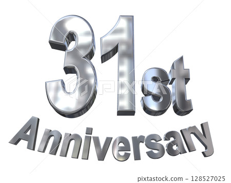 3DCG文字“31週年/31週年紀念馬克·斯帕克” 3DCG文字“31週年/31週年紀念馬克·斯帕克” 128527025