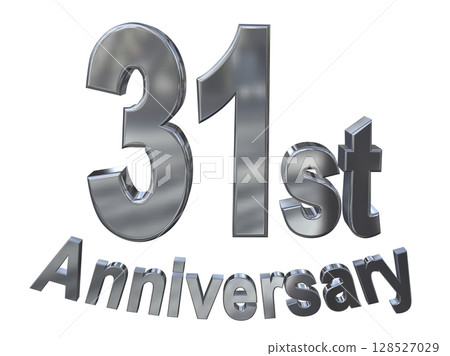 3DCG text "31st Anniversary/31st Anniversary Mark Sparkle" 3DCG text "31st Anniversary/31st Anniversary Mark Sparkle" 128527029