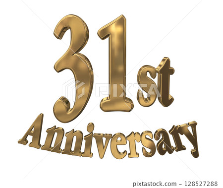 3DCG text "31st Anniversary/31st Anniversary Mark Sparkle" 3DCG text "31st Anniversary/31st Anniversary Mark Sparkle" 128527288