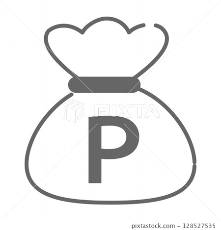 Icon of a bag filled with points 128527535