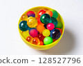 Colorful super balls in a cup 128527796