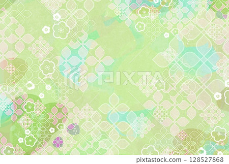 New Year's card background Japanese Japanese style floral pattern New Year's card background Japanese Japanese style floral pattern 128527868