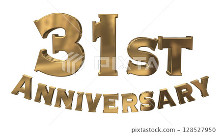 3DCG text "31st Anniversary/31st Anniversary Mark Sparkle" 3DCG text "31st Anniversary/31st Anniversary Mark Sparkle" 128527950