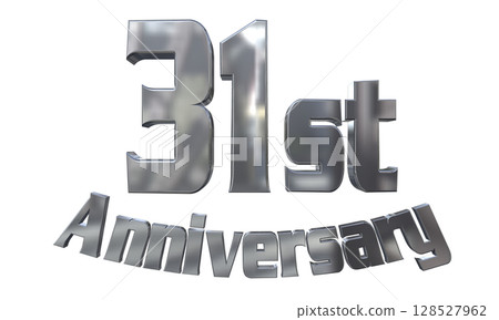 3DCG text "31st Anniversary/31st Anniversary Mark Sparkle" 128527962