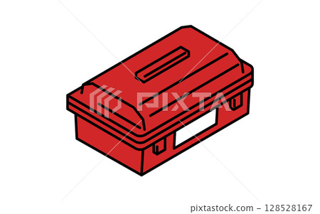 Toolbox, simple and cute isometric line icon 128528167