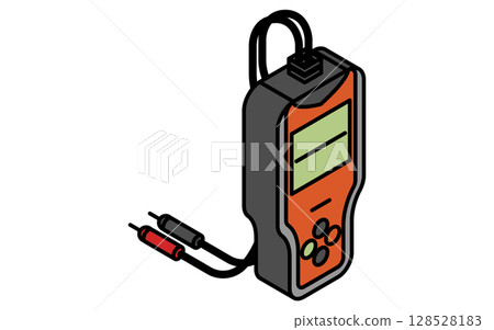 電池測試儀，簡單可愛的等距線圖標 128528183