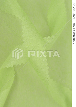 Yellow-green gradation made of washi paper [Background material] 128528238