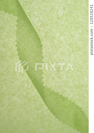 Yellow-green gradation made of washi paper [Background material] 128528241