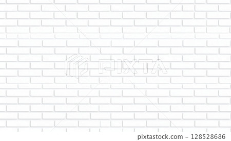 White brick wall background with a textured pattern 128528686