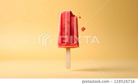 Colorful frozen dessert popsicles on a stick 128528716