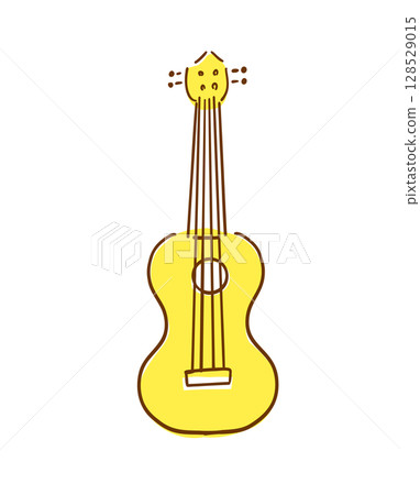 Ukulele hand drawn illustration 128529015