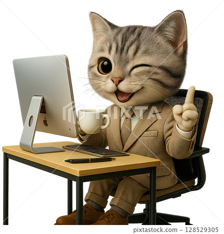 Businessman Cat - Advice 128529305