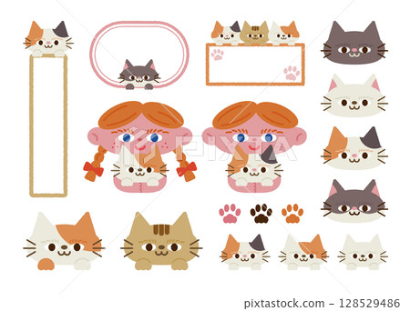 Cat and frame set 128529486