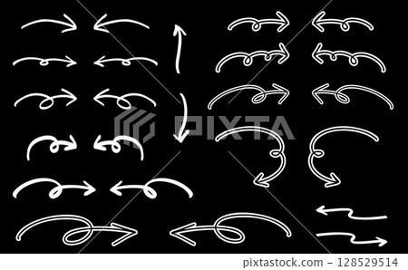 各種箭頭組合設定輪廓,黑色背景 各種箭頭組合設定輪廓,黑色背景 128529514
