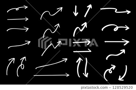 各種箭頭組合設定_右向，黑色背景 128529520