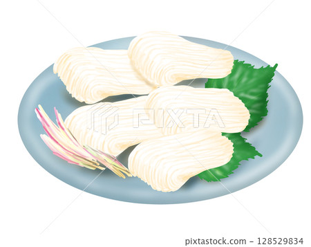 盤子裡的素面插圖 128529834