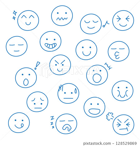 Hand-drawn emotion icon set | Cute emoji and facial expression collection Hand-drawn emotion icon set | Cute emoji and facial expression collection 128529869