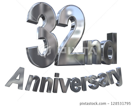 3DCG text "32nd Anniversary/32nd Anniversary Mark Sparkle" 3DCG text "32nd Anniversary/32nd Anniversary Mark Sparkle" 128531795