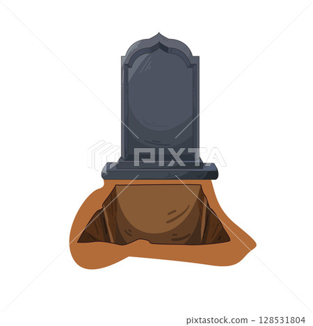 illustration of open grave illustration of open grave 128531804