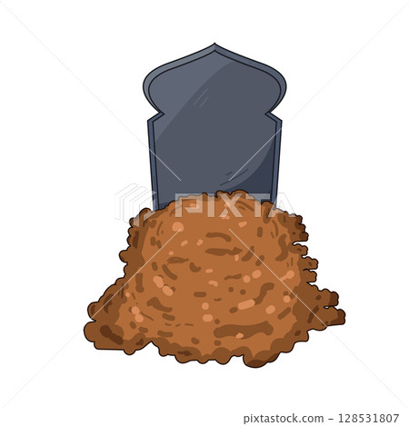 illustration of muslim grave 128531807
