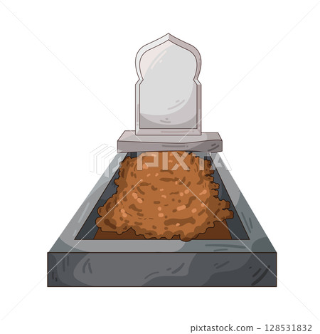illustration of muslim grave illustration of muslim grave 128531832
