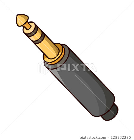 illustration of jack connector illustration of jack connector 128532280
