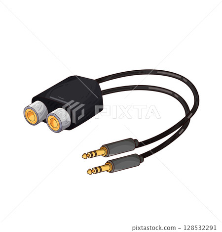 illustration of jack connector 128532291