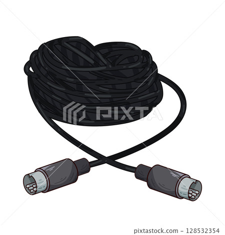 illustration of jack connector illustration of jack connector 128532354