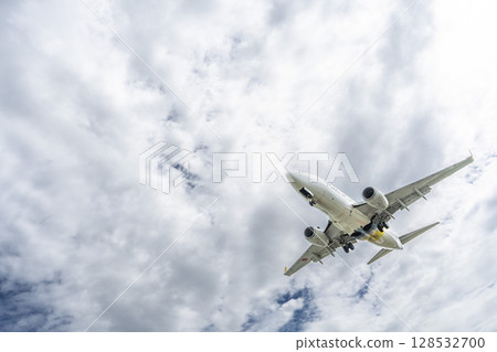 宮城縣名取市仙台機場早晨,飛機降落 宮城縣名取市仙台機場早晨,飛機降落 128532700