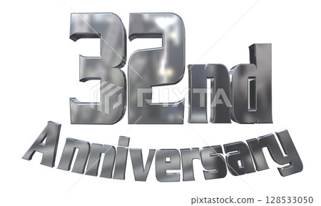 3DCG text "32nd Anniversary/32nd Anniversary Mark Sparkle" 3DCG text "32nd Anniversary/32nd Anniversary Mark Sparkle" 128533050